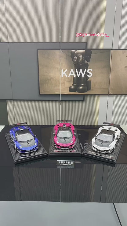 VIP 1/18 Lamborghini SVJ wide body modified car model ornament