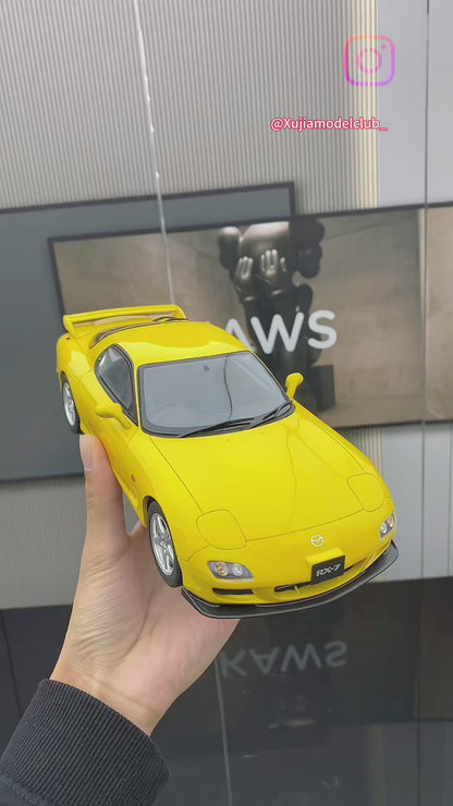 OTTO 1/18 Mazda RX7 FD TYRE R yellow limited edition car model ornament gift