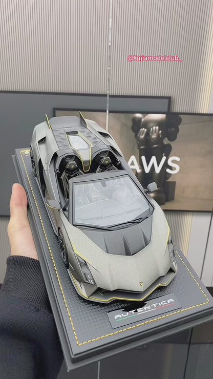 Colección de adornos de simulación de coche Lamborghini Autentica Roadster MR 1/18