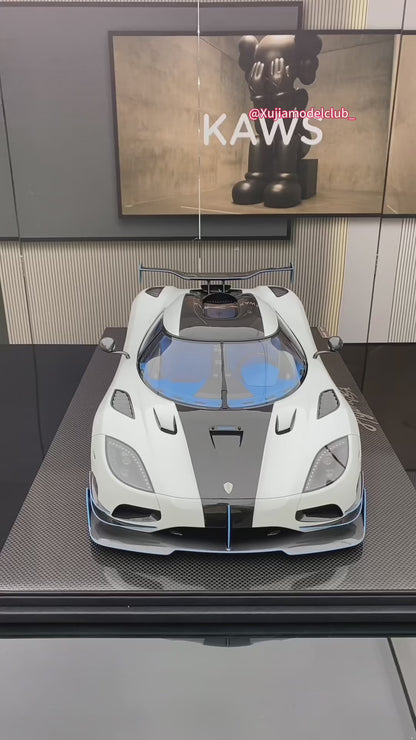 FRONTIART 1/8 Koenigsegg RS1 Pearl White Limited Edition Car Model Collection