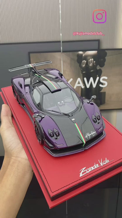 PEAKO 1/18 Pagani Zonda Viola(1 of1) Purple Limited Edition Car Model Ornament Gift